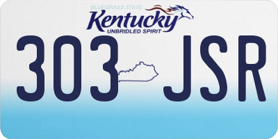 KY license plate 303JSR