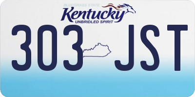 KY license plate 303JST