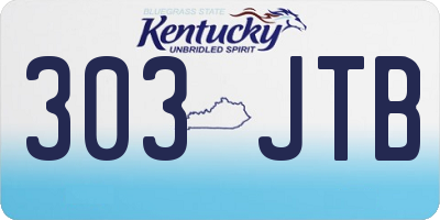 KY license plate 303JTB
