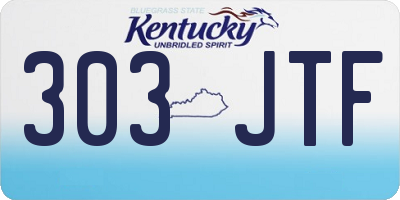 KY license plate 303JTF