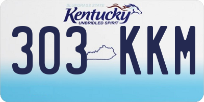 KY license plate 303KKM