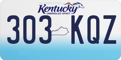KY license plate 303KQZ