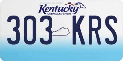 KY license plate 303KRS