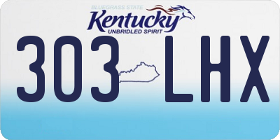 KY license plate 303LHX