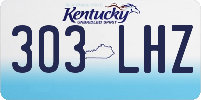 KY license plate 303LHZ