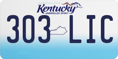KY license plate 303LIC