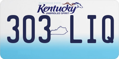 KY license plate 303LIQ