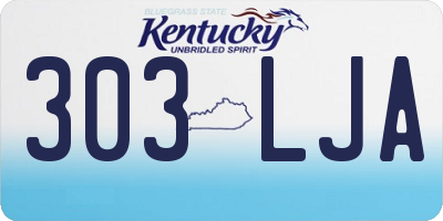 KY license plate 303LJA