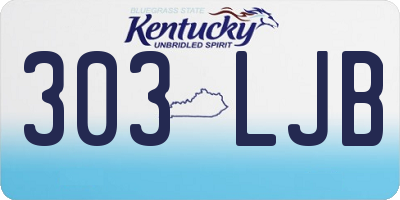 KY license plate 303LJB