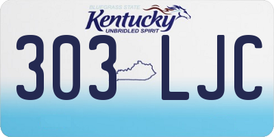 KY license plate 303LJC