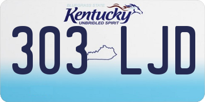KY license plate 303LJD