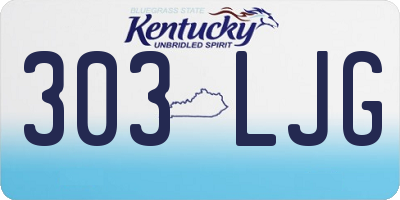 KY license plate 303LJG