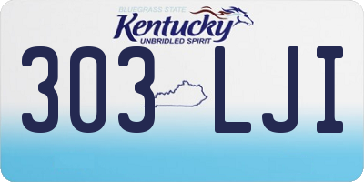 KY license plate 303LJI