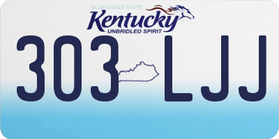 KY license plate 303LJJ