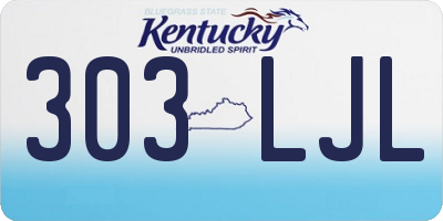 KY license plate 303LJL
