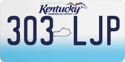 KY license plate 303LJP