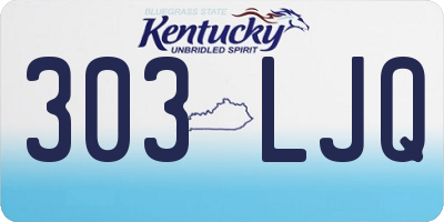KY license plate 303LJQ