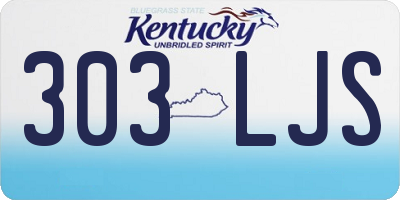KY license plate 303LJS