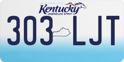 KY license plate 303LJT