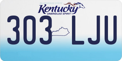 KY license plate 303LJU