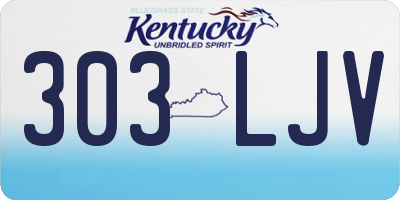 KY license plate 303LJV