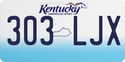 KY license plate 303LJX