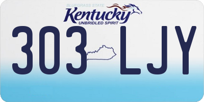 KY license plate 303LJY