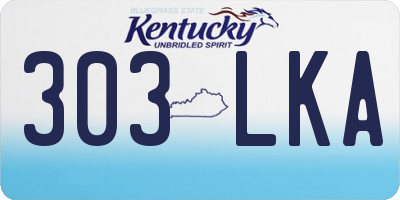 KY license plate 303LKA