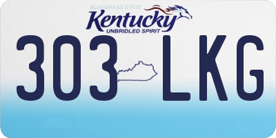 KY license plate 303LKG