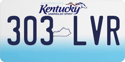 KY license plate 303LVR