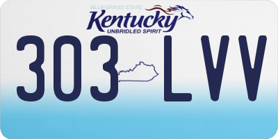KY license plate 303LVV