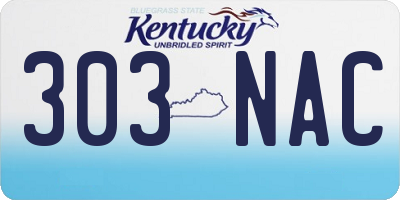 KY license plate 303NAC