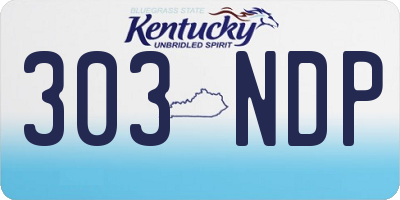 KY license plate 303NDP