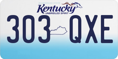 KY license plate 303QXE