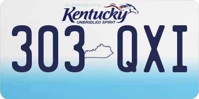 KY license plate 303QXI