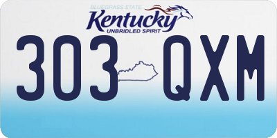 KY license plate 303QXM