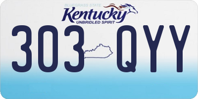 KY license plate 303QYY