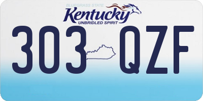KY license plate 303QZF