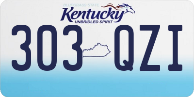 KY license plate 303QZI