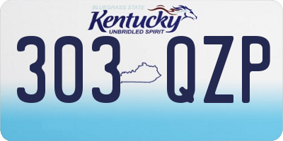 KY license plate 303QZP