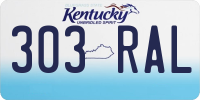 KY license plate 303RAL
