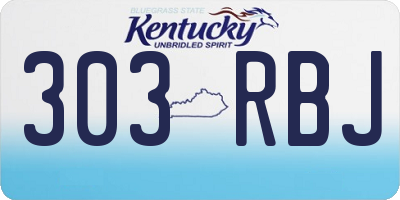 KY license plate 303RBJ