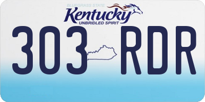 KY license plate 303RDR