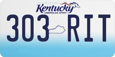 KY license plate 303RIT