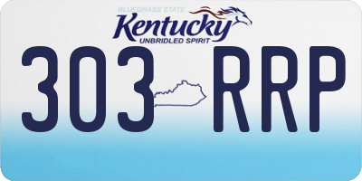 KY license plate 303RRP