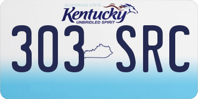 KY license plate 303SRC