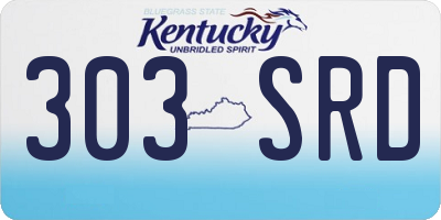 KY license plate 303SRD