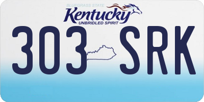 KY license plate 303SRK