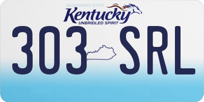 KY license plate 303SRL