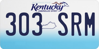 KY license plate 303SRM